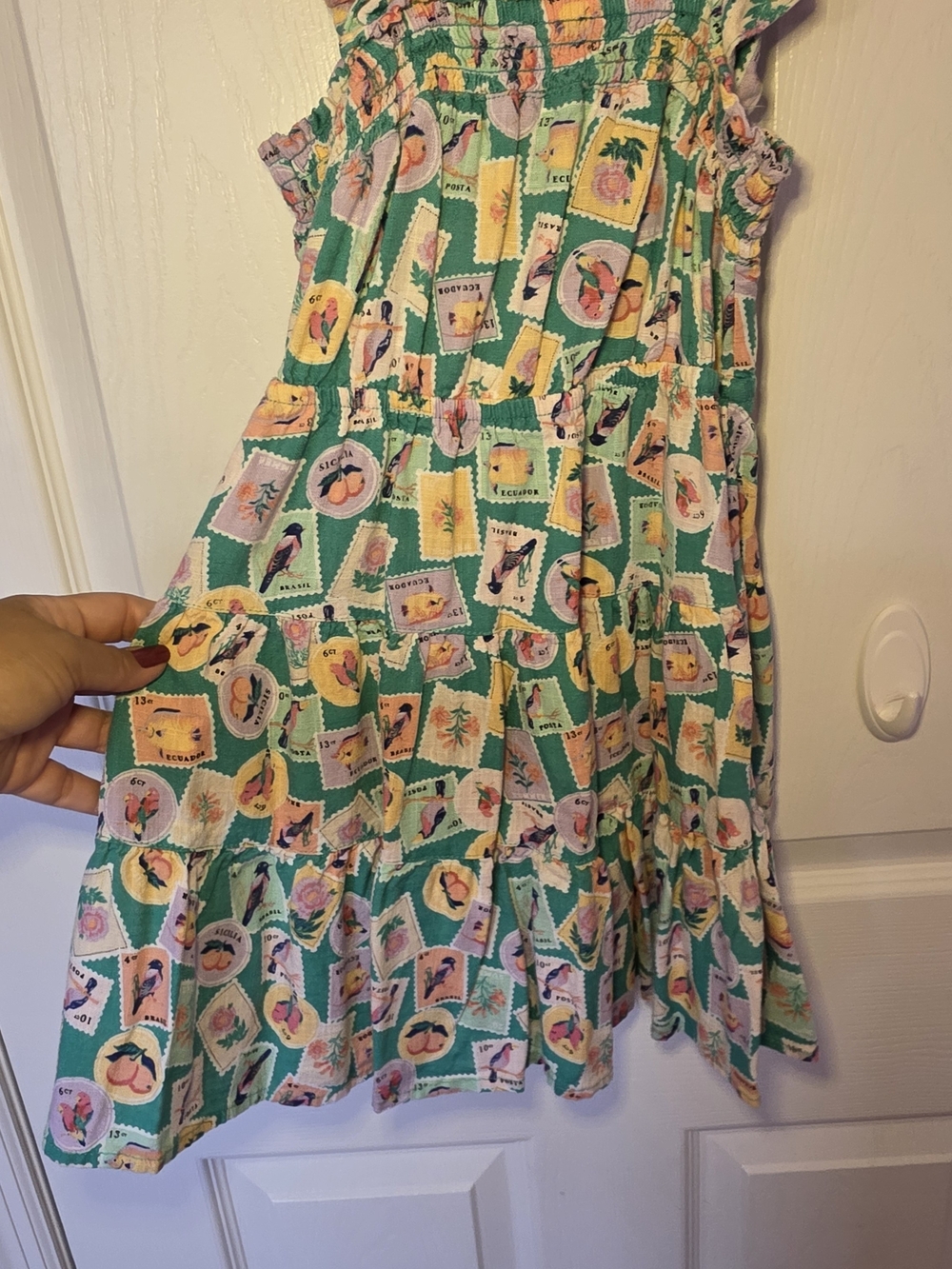 Copper Key Green Floral-Print Ruffled Sundress - Picture 4 of 8